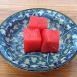 コッテジ - 紅芯ダイコンの甘酢漬け（サービス）