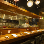 中国四川 旬菜 酒肆 楽山 - カウンター席