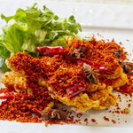 中国四川 旬菜 酒肆 楽山 - 肩ロース揚げ物スパイシー炒め