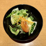 Kabeno Ana - スパゲッティランチA（サルシッチャピッカンテ） ¥1,320 のサラダ