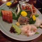 荻窪いちべえ - 刺し盛り3000円。これは残念クオリティ。。