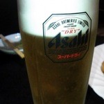 台湾家庭料理 福味香 - 相方の生ビールです