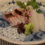 お造り　鰈　槍烏賊　いさき