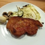 カフェ チルコリーノ - 20130519　豚肉パン粉焼き　焼き野菜　本当はラタティユ付き