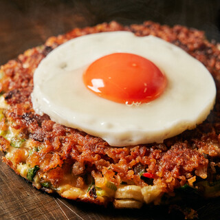 新食感❗️超熟練の技が光る、【米粉のお好み焼き＆ネギ焼き】