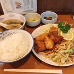 北京料理 竜馬 - とりの味付け唐揚げ定食　１０５０円