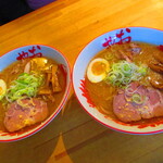 おにやんま - ２人の味噌ラーメン　１０００円（税込）【２０２２年１１月】