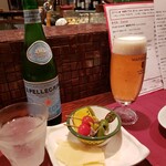 Shirogane Baru - 生ビールと炭酸水で乾杯～♪