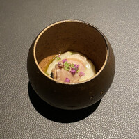 日本のイタリア料理店 sai - 三河湾　蛤のリゾット　菊芋のクレーマ