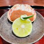 鉄板焼き いわ倉 - 【酢の物】香箱蟹、カボス