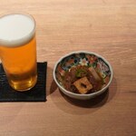 焼肉一七三 向山 - ビール＆突き出し