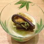 春草 - 13.5月　京賀茂茄子、京湯葉の冷たい西京味噌煮