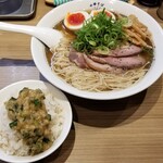 Rock’anDo - 得製 豚そば＋にら味噌麦飯