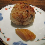 囲炉裏 温石 - ヒバーチの焼きおにぎりでした