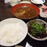 大衆酒場 ゑびす - 牛スジ味噌煮込み＆ご飯セット