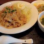 健康中華 青蓮 - 豚生姜焼き定食