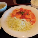 健康中華 青蓮 - エビチリ定食