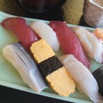 Chikara Zushi Izumi Ten Sei Ryuuka - 並にぎり(10貫・巻物・小鉢・お椀)1300円