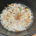 鯛丸 - 鯛めしスープ投入