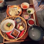 Nishimuraya Waraku - 昼膳　瀬戸内　牡蠣と舞茸の天ぷら