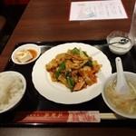 江南苑 - イカのトウチ炒め800円