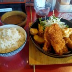 洋食ビストロ 福壱軒 - 日替わりランチ ヒレカツとクリームコロッケ
