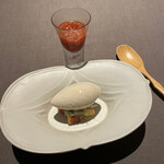 茶禅華 - 胡麻のアイス　無花果のソース