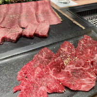 上等焼肉 ひらく - 上タン薄切り、上タン厚切り、和牛塩ロース焼きねぎ塩添え