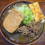 うどんの佐助 - 肉うどんにきつねトッピング