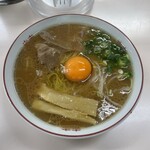 いのたに 本店 - 中華そば（中盛り）650円＋生卵50円