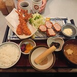 190410194 - 海老フライ２本＆ヒレカツ定食2123円