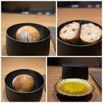 えのもと - ◆自家製全粒粉パン。提供する前にオーブンで焼き仕上げされるので、食感もお味もいいパン、1個追加出来ます。