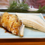 三松寿司 - 煮穴子2種(タレと塩)