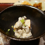 Takahashikentarou - 海のサロマ牡蠣 牡蠣と柿 胡麻クリーム和え