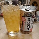 大衆割烹 三州屋 - 宝焼酎ウーロン割り。缶のまま