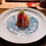 御料理 光安 - もみじ大根（確か）がアクセント