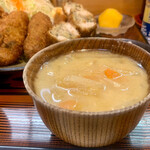 とんかつ一幸 - 具沢山なとってもおいしいお味噌汁♡