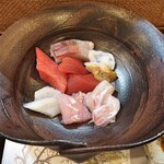 本日のセットAのお刺身