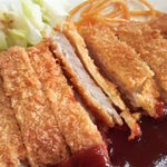 あほだら亭 - トンカツのアップ。