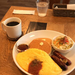saku cafe - 料理写真:ホットコーヒーとモーニングプレート