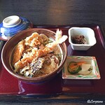 百壱 楠 - 天丼と小鉢と香の物