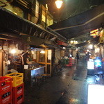 Yakitori Ebisu - 道の両側にいろんな店舗があります