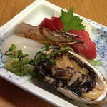季節料理　もりべ - 生アワビの刺し盛り