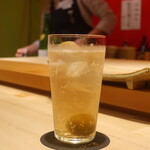 鮨 しみづ - 梅酒ソーダ割り