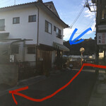 Umineko Bekari - 青線が同店 赤線から専用Ｐへが近いけど？