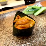 天寿し - 雲丹 軍艦巻き