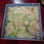 青龍 - ⑦ホタテと青菜のクリーム煮