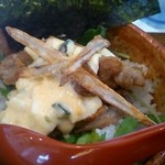 中華そば麦右衛門 - 鶏の竜田揚げ丼