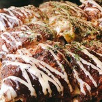 なんばん亭 - お好み焼き（焼き上がり）