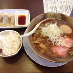 らーめん らいふ - 味玉らーめん (800円) + ランチセット (200円)